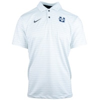 Men's nike U-State green and white striped tour polo
